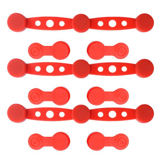 1/3 Sets Heißluftfritteuse Magnet Silikonschnalle Schnellverschluss Heißluftfritteuse Einlage Clip zum Festhalten von Heißluftfritteusen Pergamentpapier Lebensmittelqualität Heißluftfritteusenzubehör 3 Sets rot