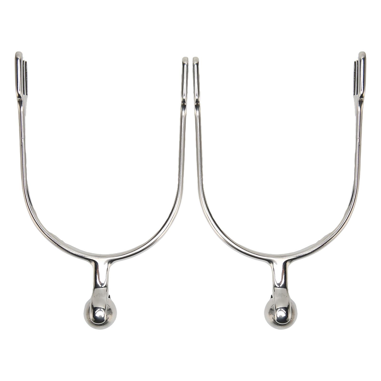 2 Stück Damen Pferdesporen Edelstahl Westernsporen mit Rollkugel für Reitstiefel