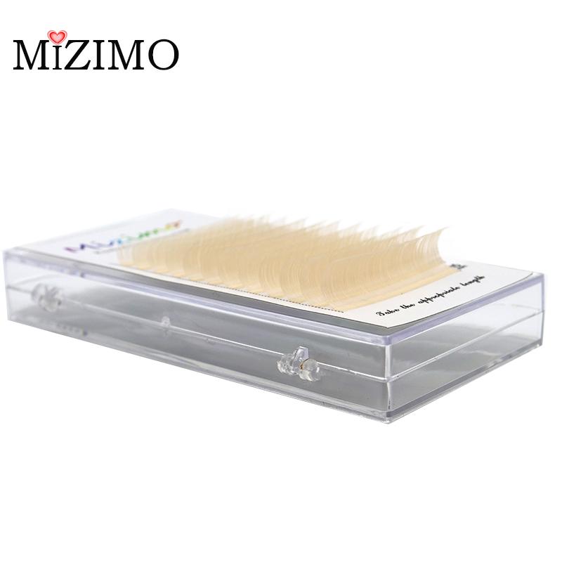 MIZIMO Farbe Einzeln Verklebte Falsche Wimpern, Beige Augen Make-up Werkzeuge, Natürliche Verlängerung, Dramatische Make-up Wimpern. MIX(8-13)mm--0.07mm--C beige