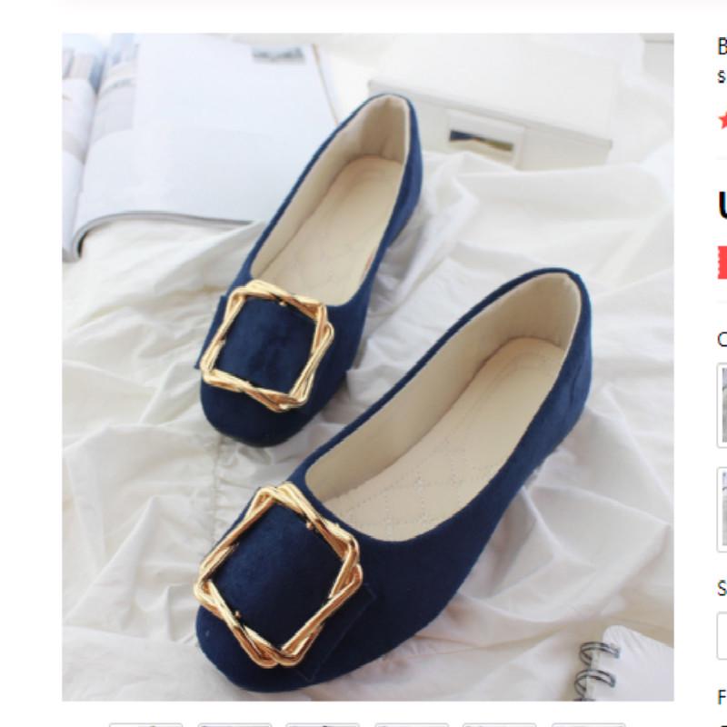 Große Größe Frauen Wohnungen Flach Candy Farbe Schuhe Frau Faulenzer Herbst Mode Süße Flache Casual Schuhe Frauen Plus Größe 35-43 41 navy blau