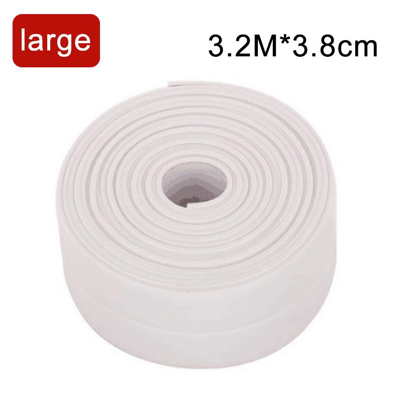1 Stück, Badezimmer, Dusche, Waschbecken, Badewanne, Dichtungsband, PVC, selbstklebender, wasserdichter Wandaufkleber für Badezimmer, Waschbecken, Badewanne, Toilette White 3.2M * 3.8cm