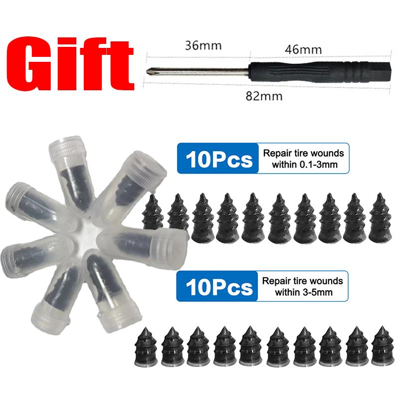 10/20/30Pcs Auto Motorrad Vakuum Reifen Reparatur Nägel Lkw Roller Fahrrad Reifen Punktion Reparatur Werkzeuge Gummi metall Nägel Zubehör 20Pcs Mix