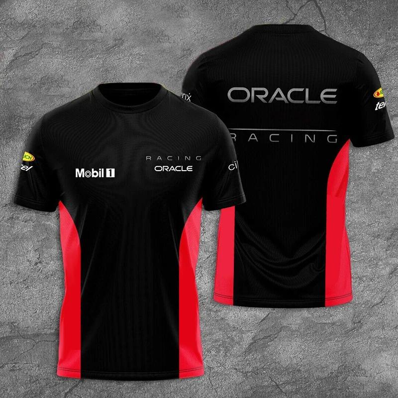 2024 Verstappen Weltmeister Rennfahrer Herren T-Shirt Kurzarm 1 Fahrer Niederländische Rennsportfans Logo Oversized Kinderkleidung Oberteile L gray