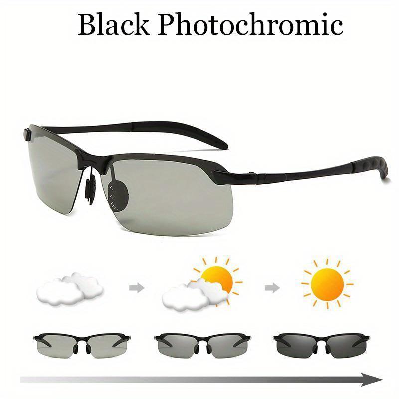 Herren Sonnenbrillen mit photochromer Tag- und Nachtsicht, fürs Autofahren, Angeln, Wandern, Fahrerbrille, nicht polarisierte Brille
