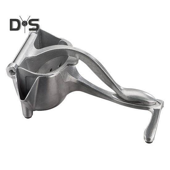 Manueller Entsafter für Zitrusfrüchte, Hand-Limettenpresse, robustes Entsafter-Extraktionswerkzeug aus Metall für Cocktails und Getränke silber