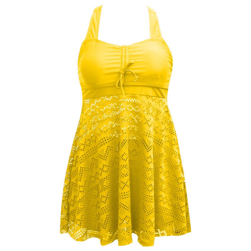 Plus Size Zweiteilige Badeanzüge Bademode Damen Soild Color Sommer Badeanzüge Tankini Beachwear Bikini Swimdress XXL