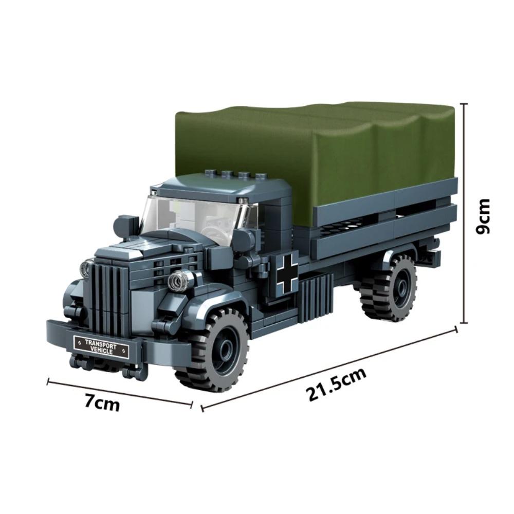 Zweiter Weltkrieg WW2 Armee Militär Soldaten Rüstung Halbkettenfahrzeug Hauptstation Panzer Bausteine Steine Modell DIY Montage Spielzeug Für Kinder gray