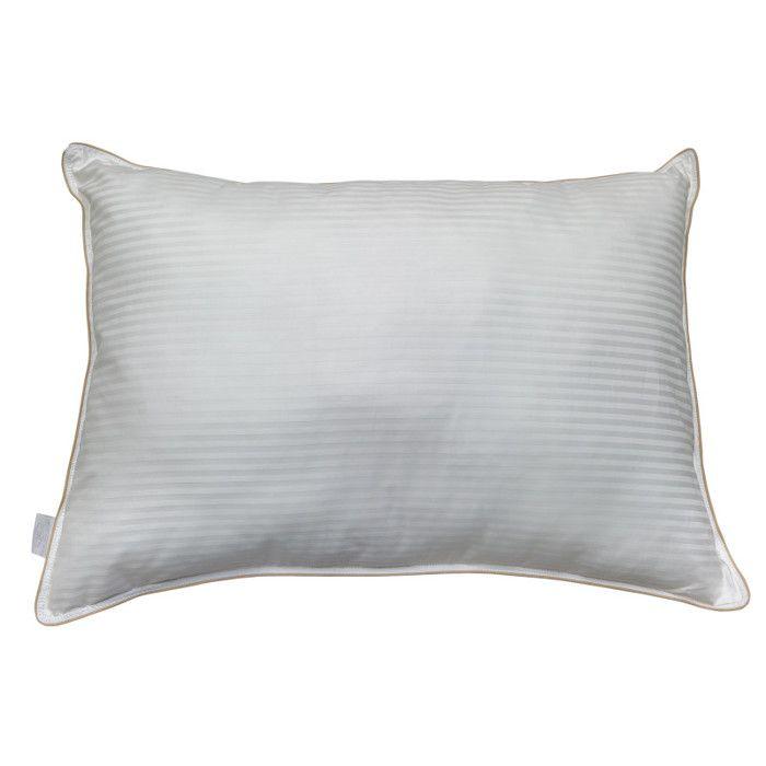 Kissen „Fjord Grand Hotel“ abnehmbar Fest Com'Duv Baumwollsatin gestreift Lestra - Kissen 50 x 70 cm - Weiß - weiß