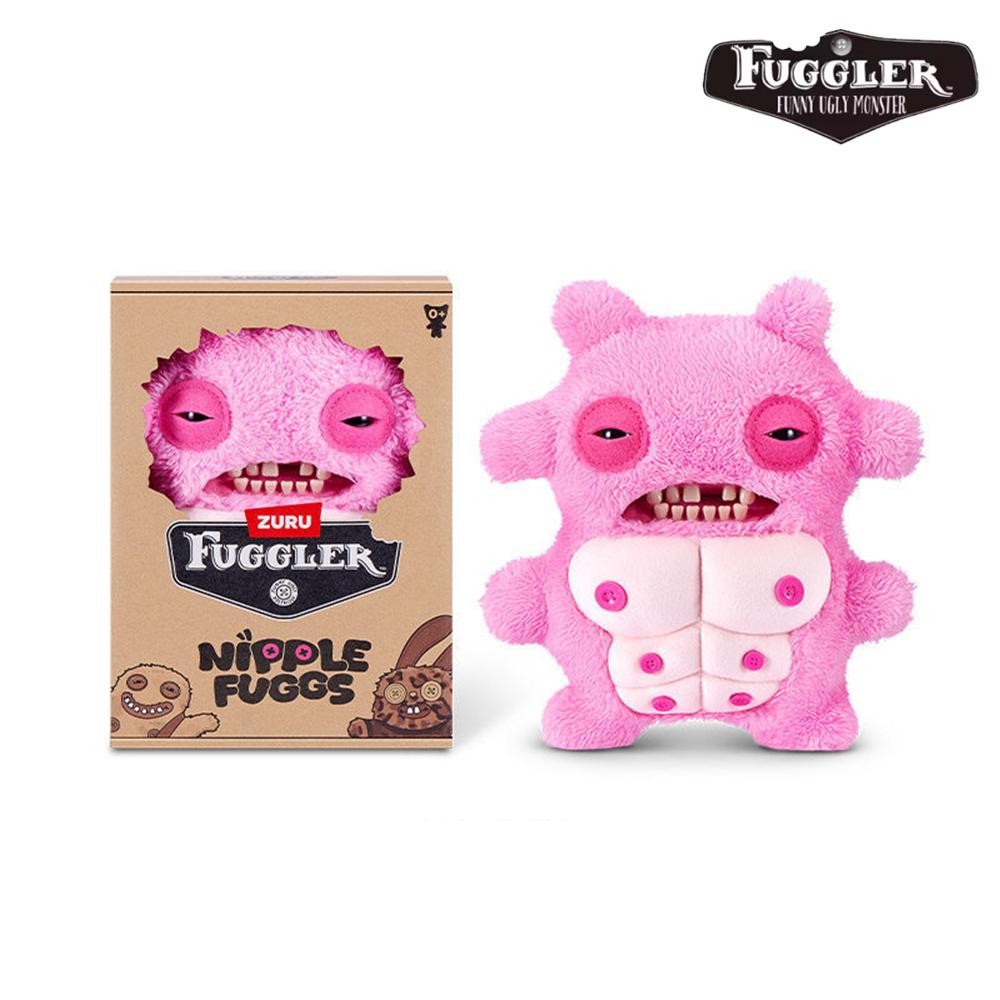 Nipples Fuggs Original Fuggler Monster Plüschtier Haarloses Kätzchen Fitness Muskulöser Mann Monster Weiches Spielzeug 20-22cm Geschenk Mit Box 1 piece with box pink