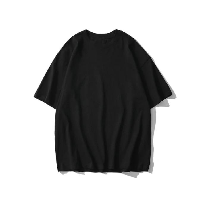 Sommer solide reine Baumwolle T-Shirts Frauen Harajuku Übergroßen Kurzarm y2k Tops Unisex Koreanische Streetwear Casual Basic T-Shirt Weibliche Gute Qualität XXXL schwarz