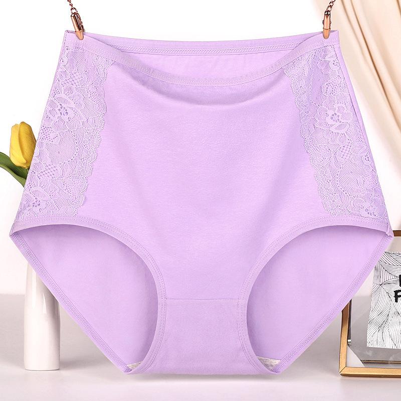 Damenunterwäsche Bauchhöschen Mittleres Alter Slips Plus Size XL-6XL Unterhosen 6XL violett