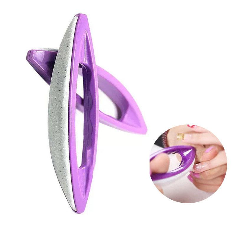 Chamois Nagelpolierer, Nagelkunstwerkzeug, Polierfeilen aus Schafsleder für Nailart, Poliermaniküre violett