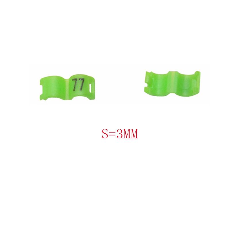 10 Stück Innen2,7/3/4/4,5/5 mm Kanarienvogel-Clip-Ring, Vogel, Taube, Papagei, Beinringe, kleine Vögel, Fußringe mit Anzahl, Vogel-Clip-Ring 3mm grün