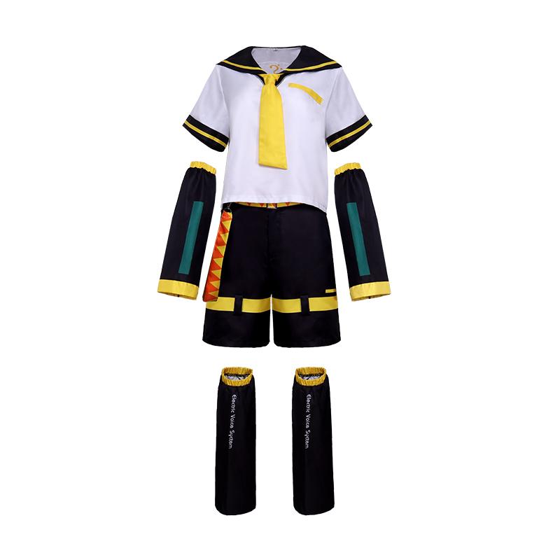Anime Rin Len Cosplay Kostüm Len Rin Cosplay Len Kostüm Kagamine Jk Uniform Halloween Comic Kostüm für Erwachsene 2XL 60-65kg black