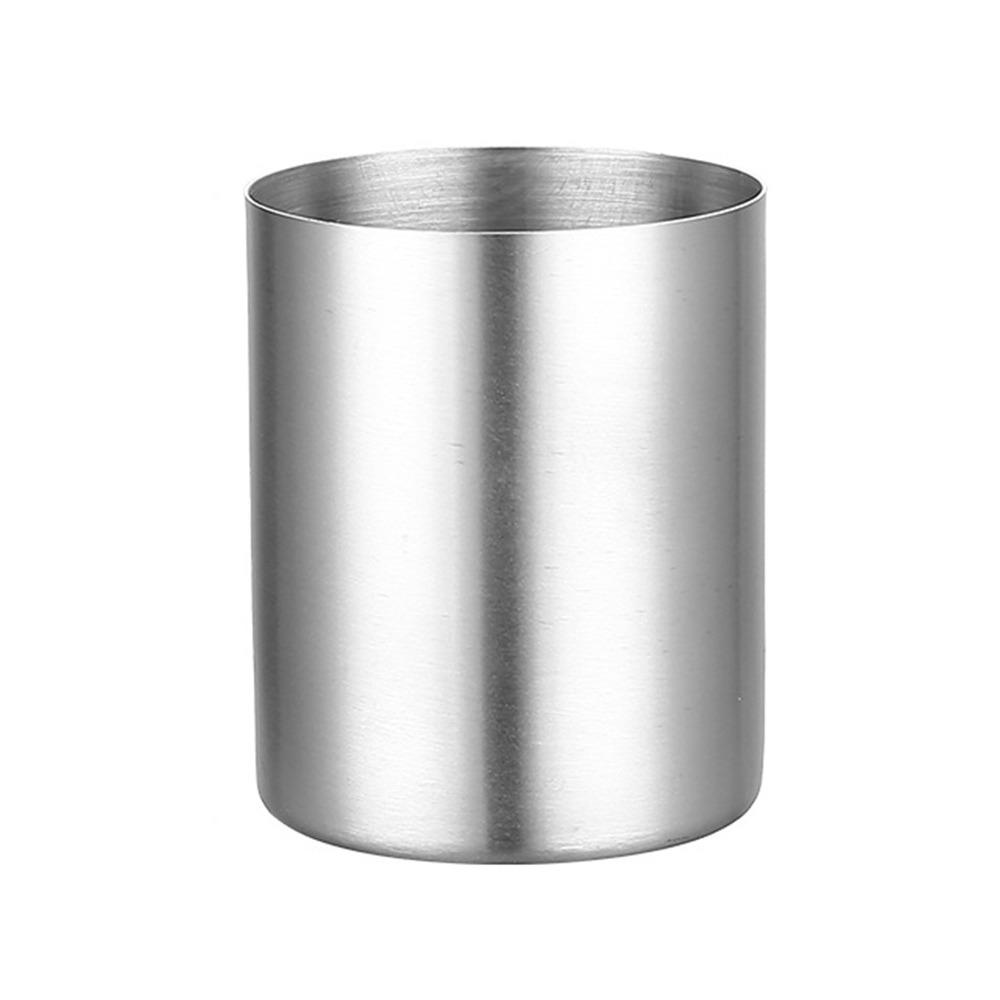 1 Stück Edelstahl Stifthalter Verdickter Schreibwaren Aufbewahrungseimer Make-up Pinselhalter Schüler silber