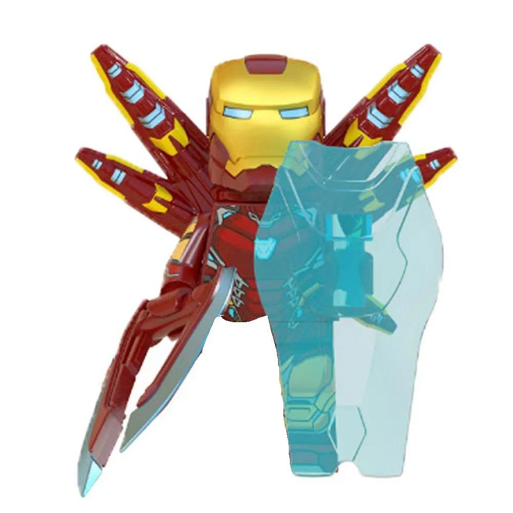 Marvel Mini Figur Geschenk Bausteine Spielzeug Kinder DIY Puzzle Zusammenbau Spielzeug Geburtstagsgeschenk Actionfigur MK85 rot