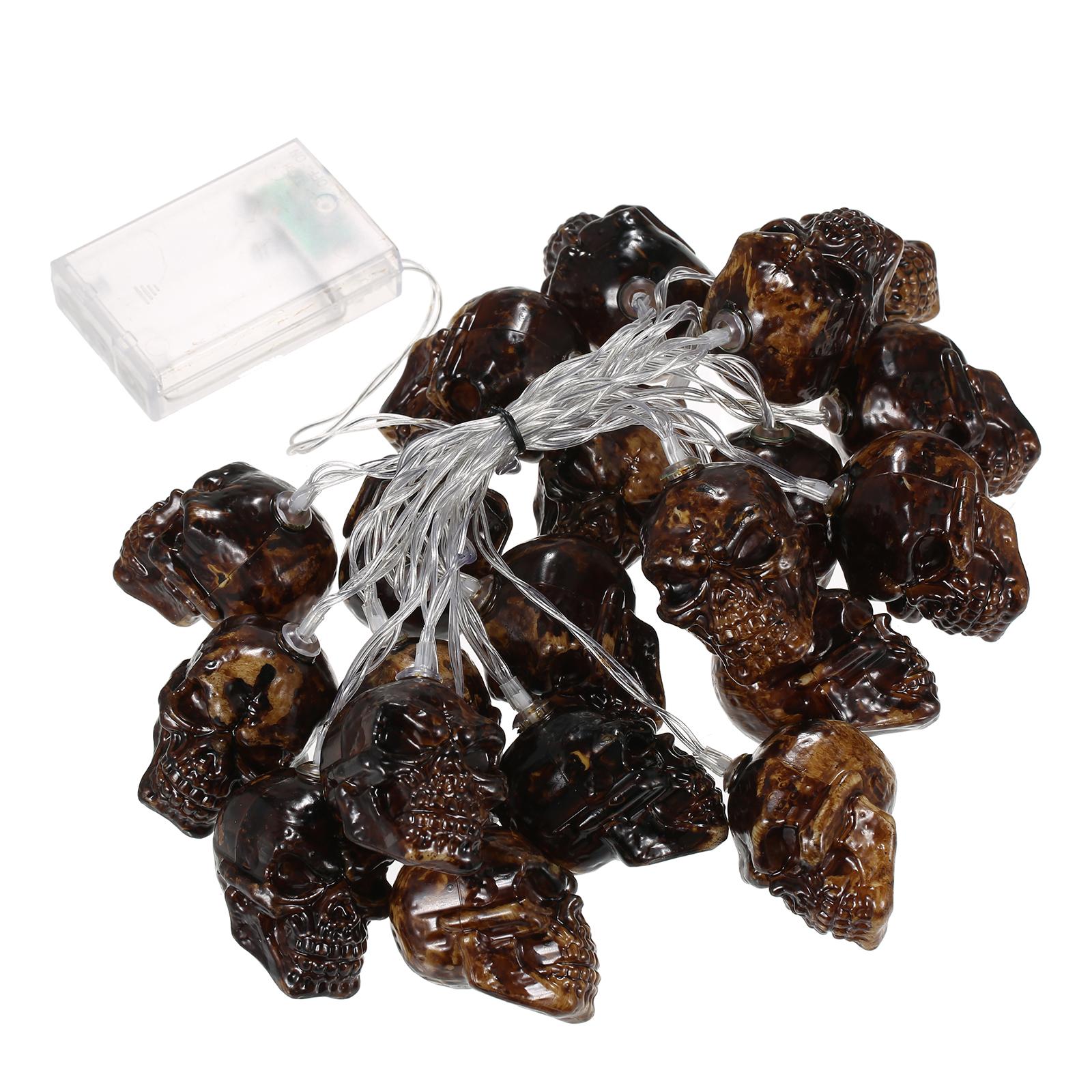 Halloween-Lichterkette, Urlaub, dekorative Lichter, Lichterkette, Atmosphäre, Halloween-Dekorationslicht 3 meters 1 pack kaffeebraun