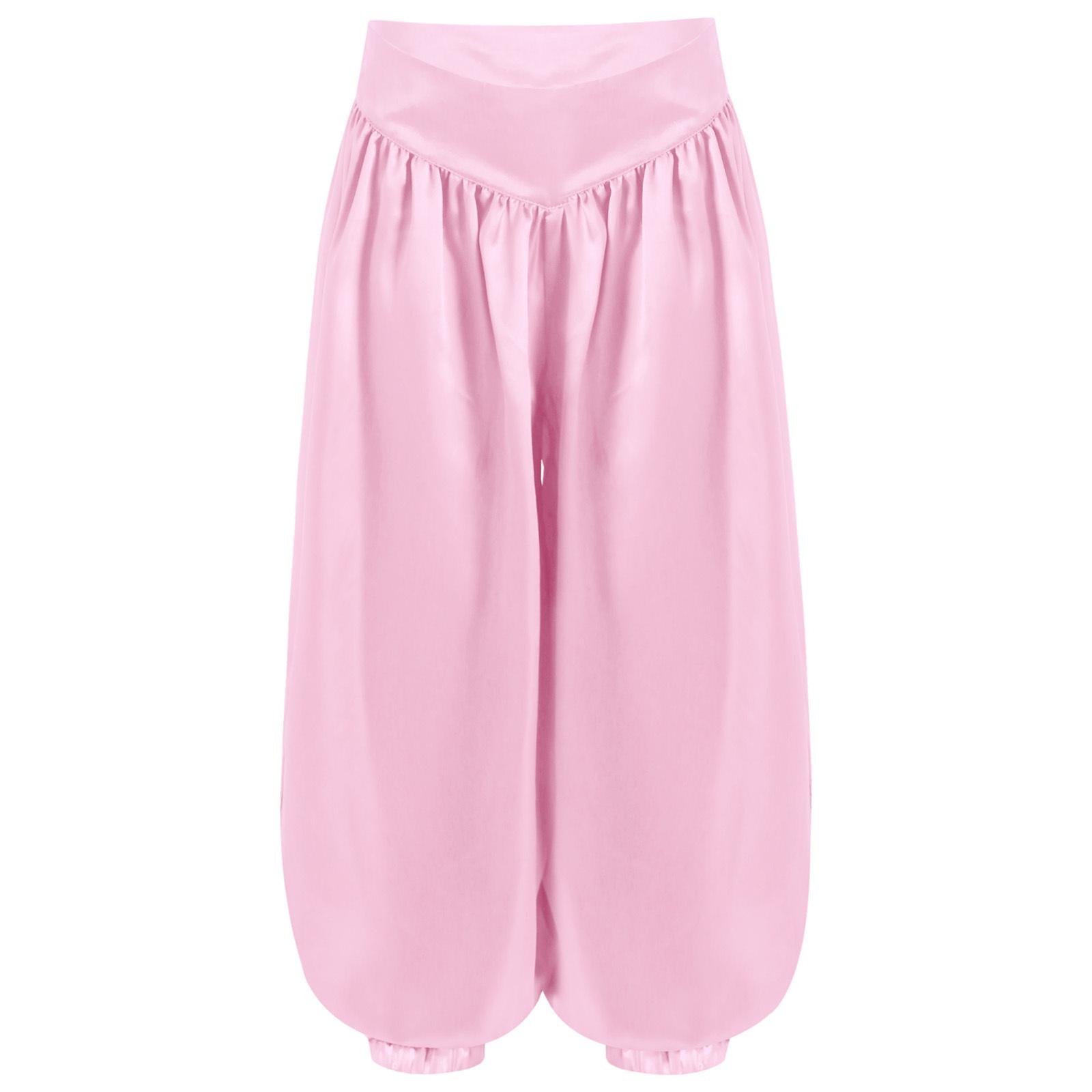 Palazzo-Hose „Celebration of Spirit“ für Mädchen und Jungen, Praise Dancewear, Bauchtanz, Satin-Haremshose für Karneval, Festival 13-14 Years rosa