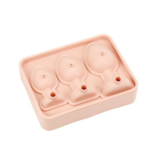 Eiswürfelschale, lustige Arsch-Plug-Eisform für Whisky, Cocktails, Süßigkeiten, Gelee, DIY-Formwerkzeug für lustige Partystreiche und humorvolle Getränke rosa
