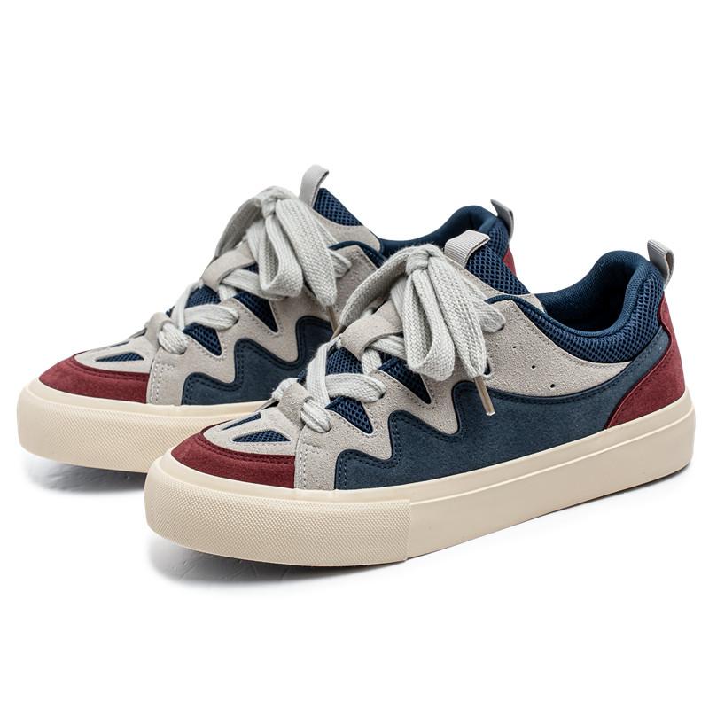 Modische Skateboard-Sneaker Herren Low Top Sneaker Leichtgewicht Rutschfest Komfort Causal Laufschuhe für Herren 44 gray