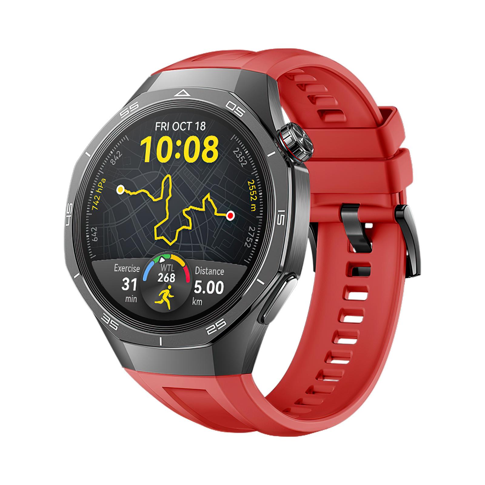 Offizielles Silikonarmband für Huawei Watch GT 5 Pro 46 mm Armband Correa für HUAWEI WATCH GT5Pro 46 MM Sportarmband Huawei GT5 Pro 46mm rot