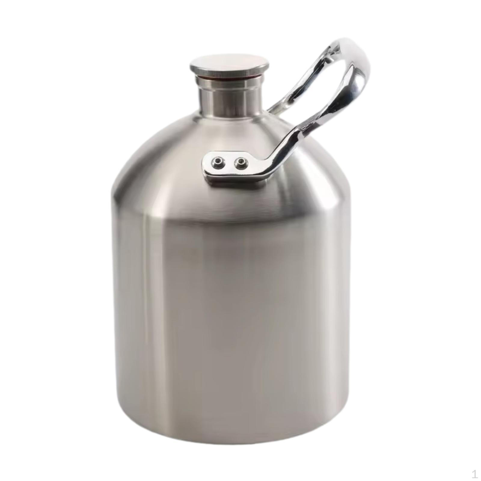 304 Edelstahl Bier Growler Fass Heimbrau Zubehör Frisch halten mit Griff, 2L gray