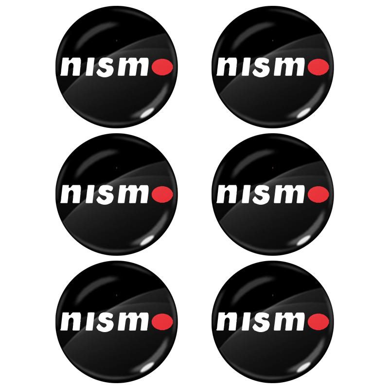Auto Schloss Schlüsselloch Aufkleber Türschloss Schutz Auto 3D Aufkleber Auto Styling Für Nissan Nismo Qashqai X J10 Trail Tiida Teana Skyline Juke X-trail 6Pcs nismo