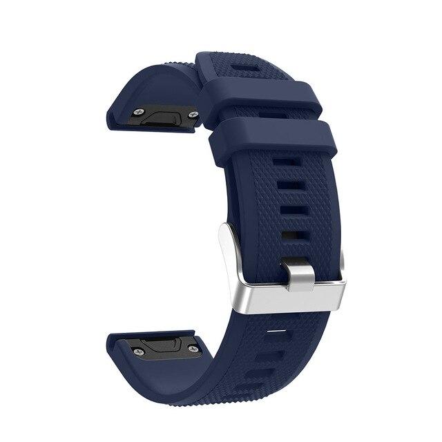 Schnellverschlussarmband aus Silikon für Garmin Fenix ​​6 6S 6X Pro 5X 5 5S 3 3HR Forerunner 935 945 26mm Fenix 6X 6X Pro navy blau