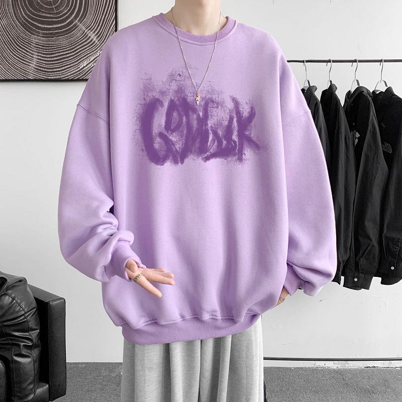 Pullover Herren Frühling und Herbst Rundhals Pullover Übergröße Herren Locker Herren Jacke Sport Langarm Unterhemd Herren Top 5XL