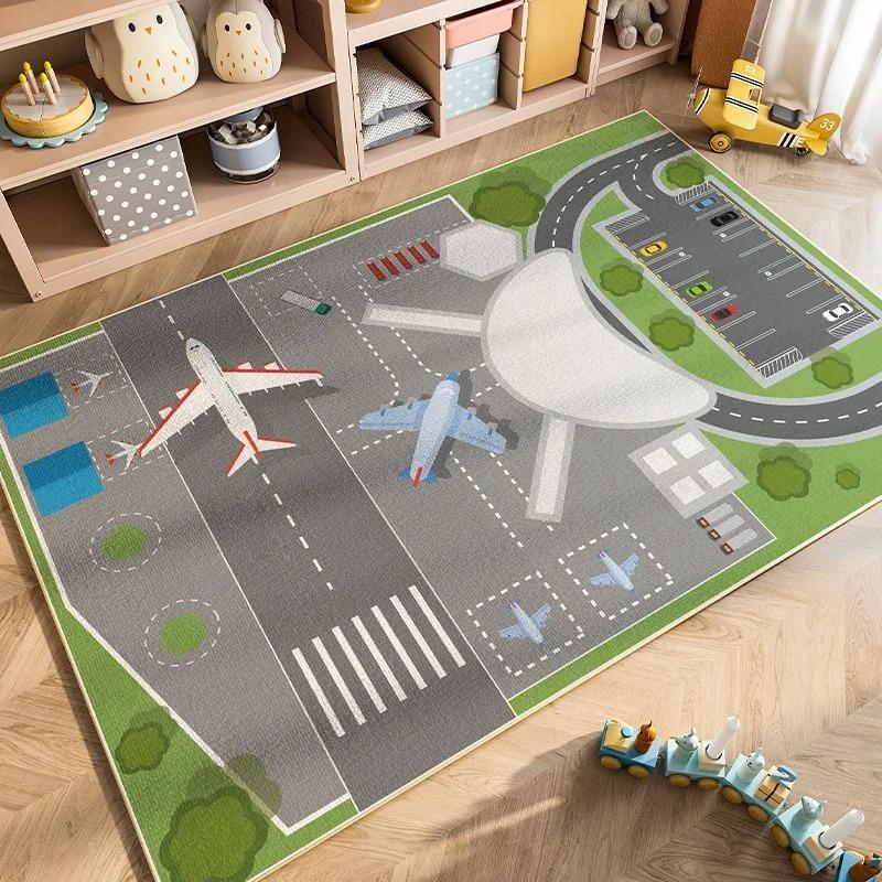 Kinder Zahlen Teppich Lernspielzeug Rutschfest Leicht zu Reinigen Kinderzimmer Spielzimmer Aktivitätszentrum Dekoration Lernmatte Kinder Teppich Mode 80x120cm gray