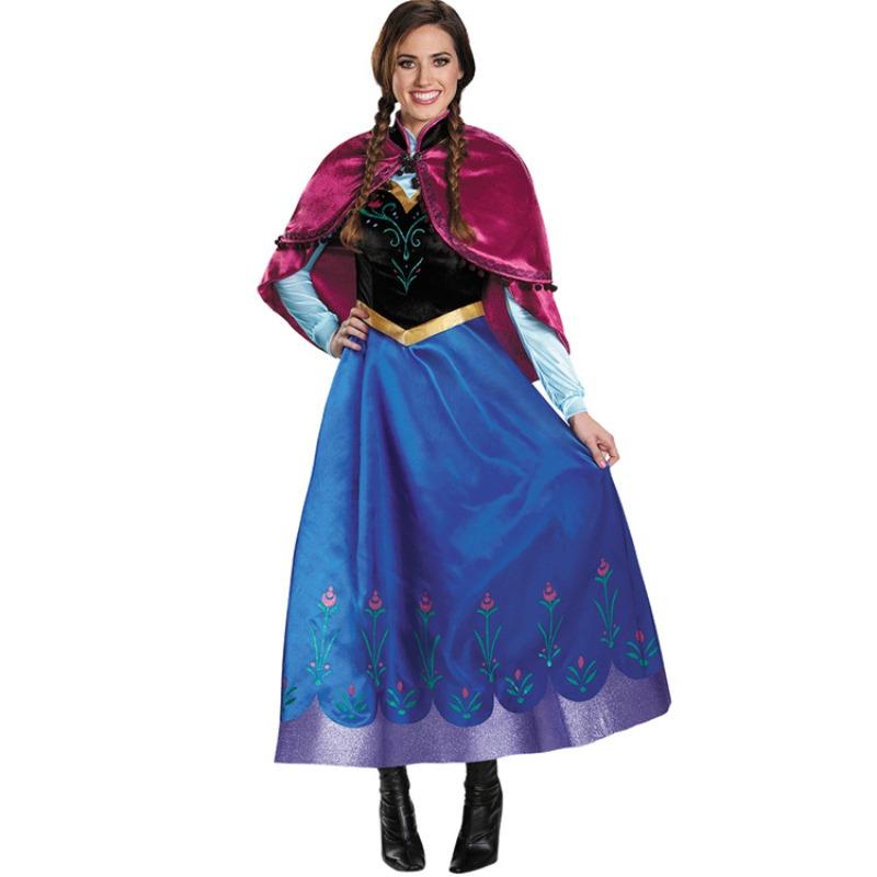 Halloween Kostüm Cosplay Anime Prinzessin Anna Elsa Kleid Erwachsenenkleid Cosplay Kostüm L blue