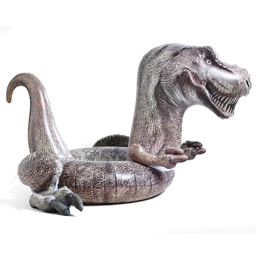 Große aufblasbare Dinosaurier-Pool-Luftmatratze für Erwachsene mit verdickter PVC-Konstruktion gray