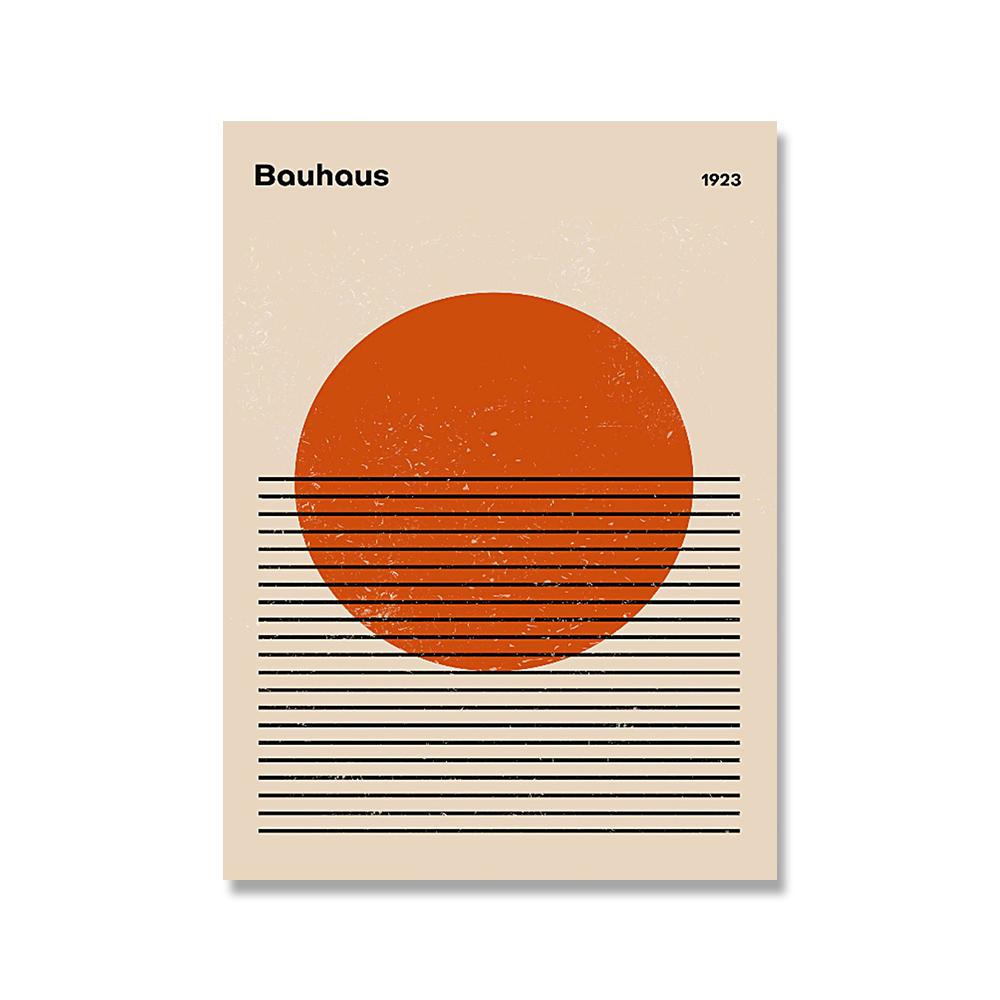 Bauhaus-Ausstellung, einzigartige geometrische Poster, minimalistische Kunst, Leinwanddrucke, abstrakte Gemälde, Wohnzimmer-Wandbilder, Heimdekoration 21x30cm No Framed