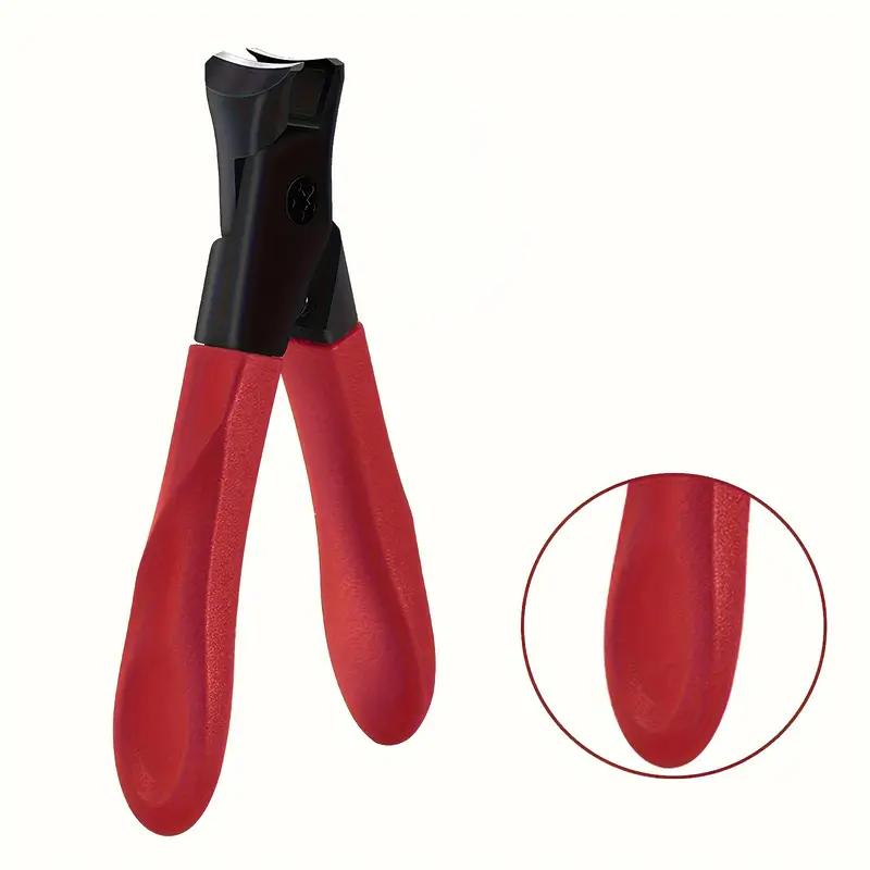 1 Stück Nagelknipser für dicke Nägel, Maniküre-Fingernagelschneider, dicke Nägel, Pediküre-Werkzeuge, große Öffnung, spritzwassergeschützter Nagelknipser 1PCS rot