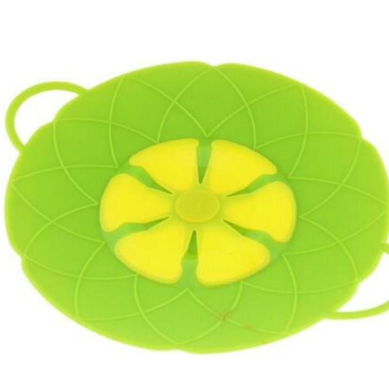 Silikon Deckel Spill Stopper Abdeckung Für Topf Pfanne Küche Zubehör Kochen Werkzeuge Blume Kochgeschirr Home Küche Zubehör Gadgets grün