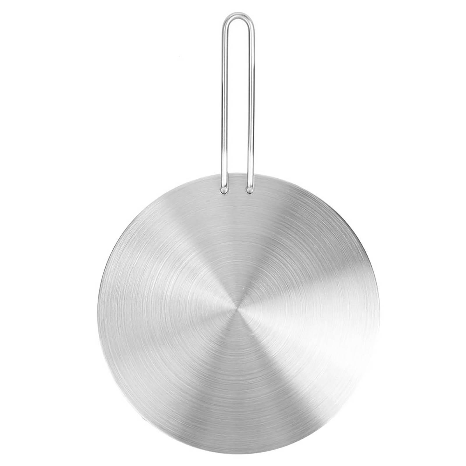 Edelstahl-Wärmeverteiler Induktionsplatte Adapter Konverter Gas Elektroherd Platte 24cm 24CM weiß