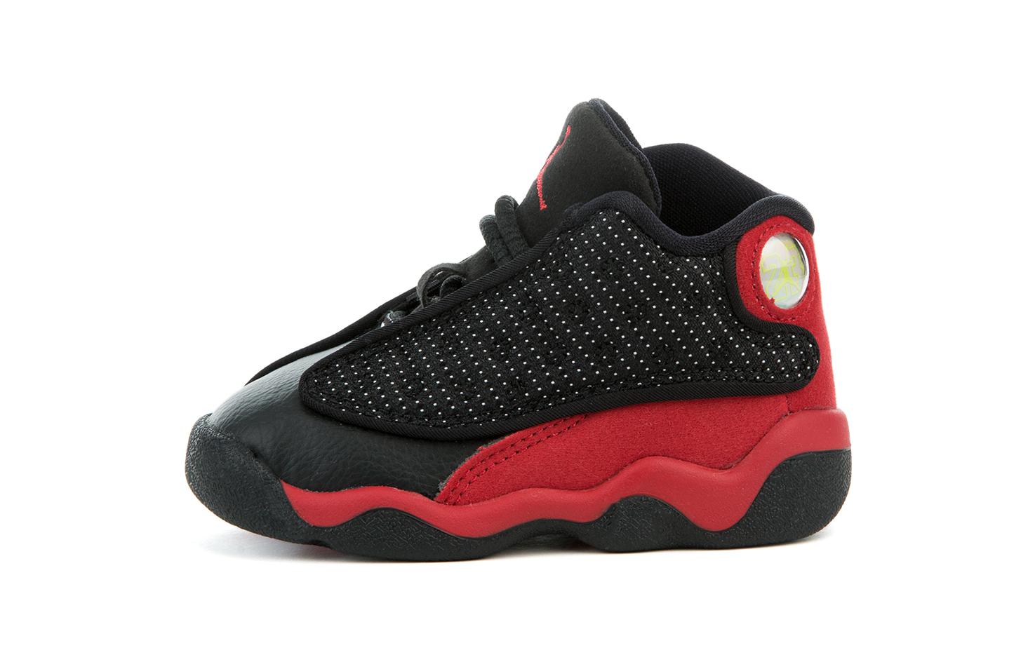 Jordan Air Jordan 13 Retro TD Leder Rutschfest Dämpfung High Top Vintage Basketballschuhe Schwarz 414581-004 23.5 black