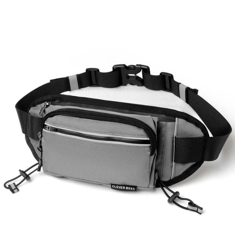 Outdoor Sport Bauchtasche Multifunktionale Offroad-Lauftasche Unisex Freizeitgürtel Hüfttasche Handy Bauchtasche Nachtlauf Ausrüstung Zubehör L126 grau