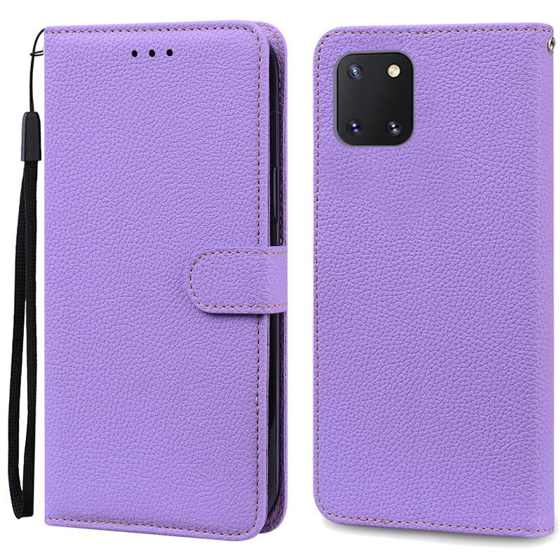 Note 10 Lite Case For Samsung Galaxy Note 10 Lite Case Wallet Leather Flip Case For Samsung Note 10 Lite Cover Coque Fundas Galaxy Note 10 Lite licht lila
