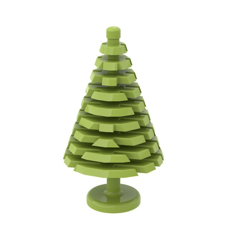 MOC 10 STÜCK 3471 Weihnachts-Großer Kiefernbaum Bausteine Bausatz Grüner Waldpflanzensteine Partikelspielzeug Kindergeburtstag Weihnachten Geschenke beige
