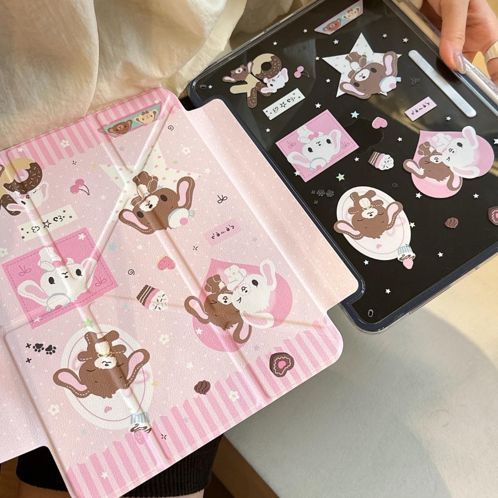 Für iPad Hülle A16 11. 2025 9. 8. 7. Generation Pro 11 13 2024 12.9 Hülle Bleistifthalter Funda iPad Air 5 4 13 11 Zoll Mini 6 For iPad A16 11th 11 amaranth rosa