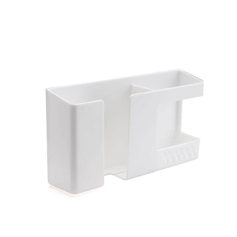 Weiße Wandhängende Aufbewahrungsbox Haushalt Wohnzimmer Klimaanlagen-Fernbedienung Nachttisch Telefon Aufbewahrungshalter Organizer Box Regal