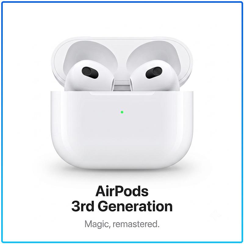 Bluetooth 5.3 Ohrhörer AirPods 3. Generation Adaptiver EQ Stereo Sound Automatische Kopplung Kabellose Ohrhörer Mit Ladecase weiß