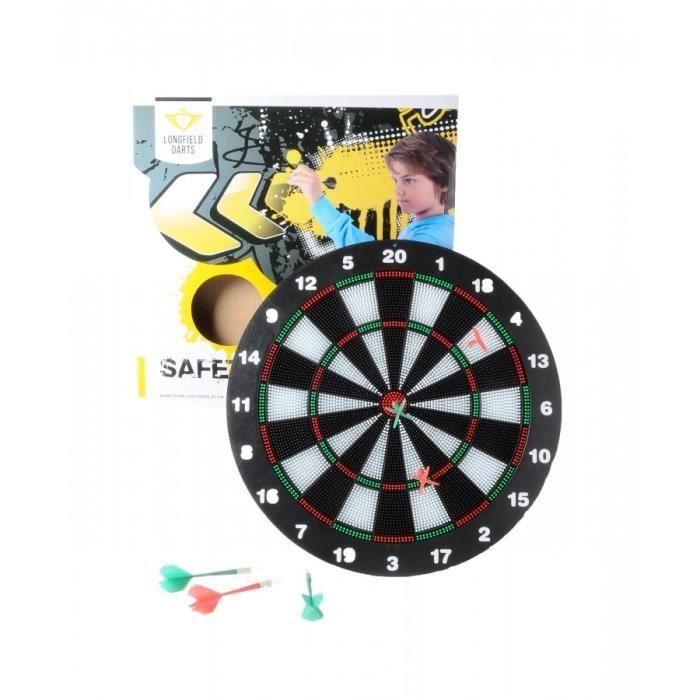Engelhart Kinder-Sicherheits-Dartscheibe - Durchmesser 40 cm - 6 Sicherheits-Dartpfeile mit Nylonspitze