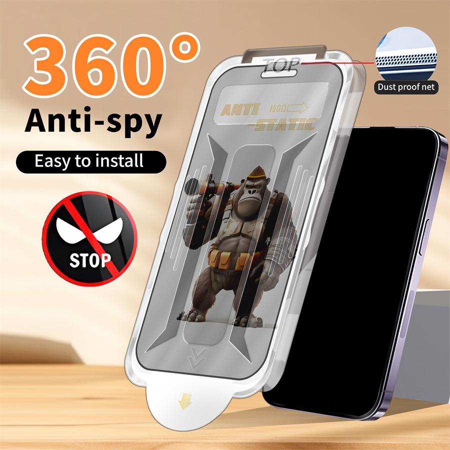 360° Sichtschutz / Mattes Sichtschutz-Schutzglas-Displayschutzfolie Für iPhone Air 17 16 15 14 13 12 Pro Max 16 15 14 Plus iPhone 17 Pro Max