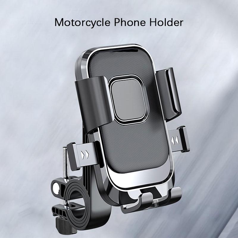Moto Bike Telefon Halter, Einhand Bedienung Und 360 ° Drehbare Telefon Halter Für Motorrad Und Roller one size schwarz
