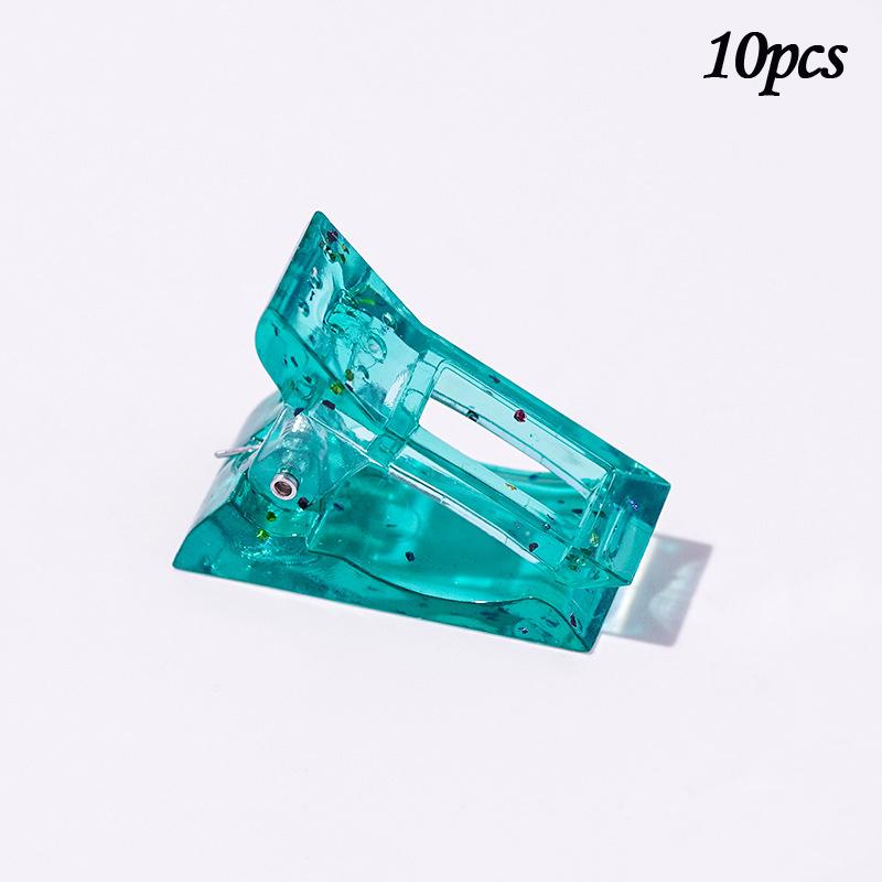 10 stücke Acryl Nagel Clip Transparent Gel Schnell Gebäude Nagel Tipps Clips Fingernagel Verlängerung UV Schellen Maniküre Builder Werkzeuge