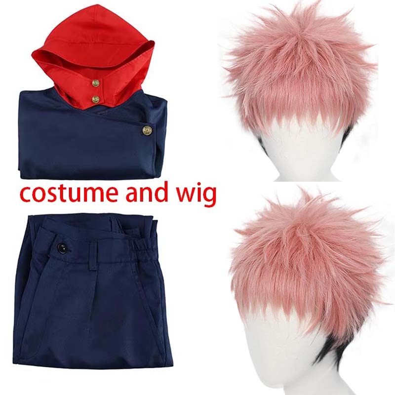 Anime Tokyo Itadori Yuji Cosplay Kostüm Mit Kapuzenhose Für Halloween Outfit Schulkarnevalsuniform S
