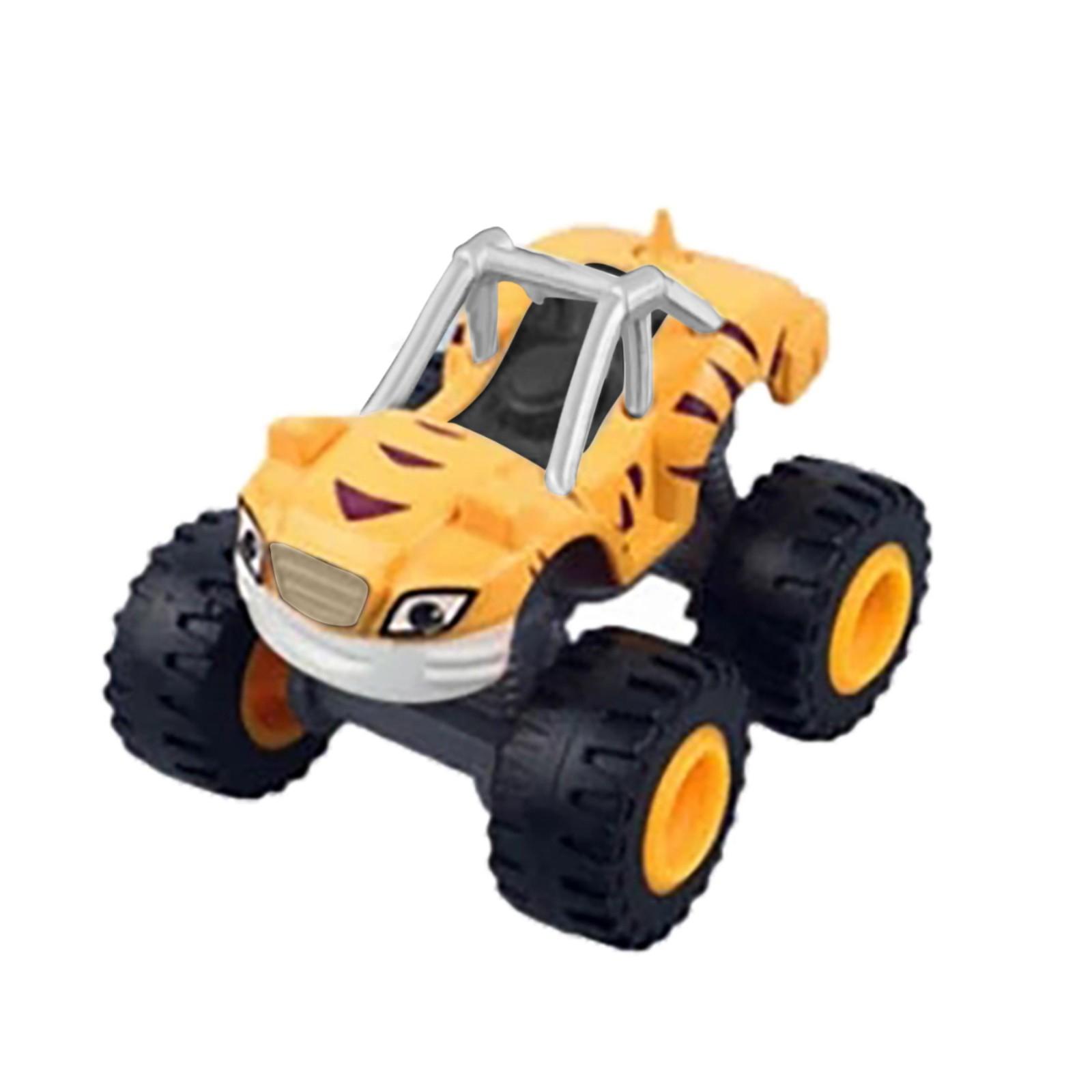 Klassisches Blaze Cars Modell Trägheits-Druckgussfahrzeuge Rennfigur Blaze Spielzeug für Kinder Monstertruck-Maschinen Auto Spielzeug Kinder gelb