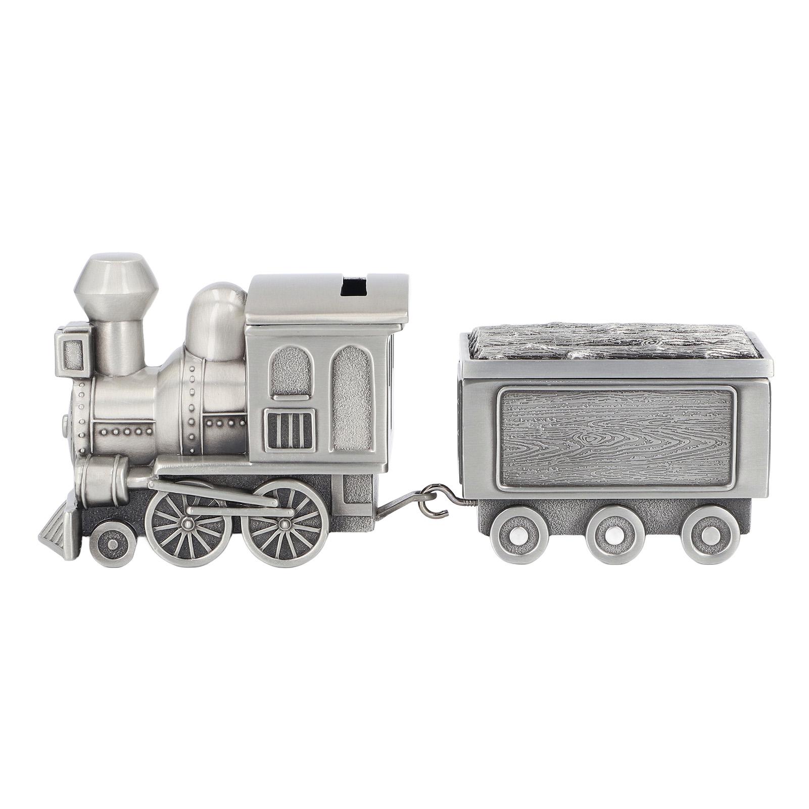 Spardose Legierung Retro Zugförmig Dekorative Spardose Heimdeko für Geburtstag Festival